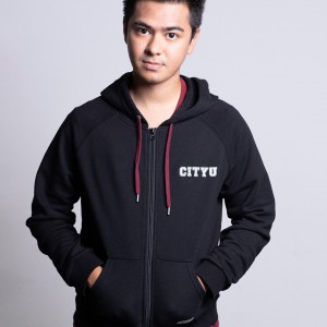 Zip-up hoodie (black)